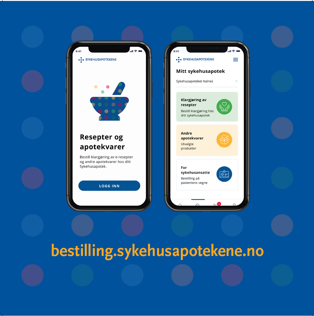 Bilde av to mobil skjermer 